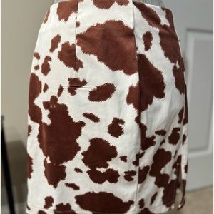 Cow print skirt
